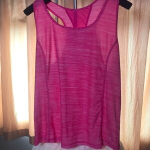 Pink Relaxed Backless Sleeveless Tank Top